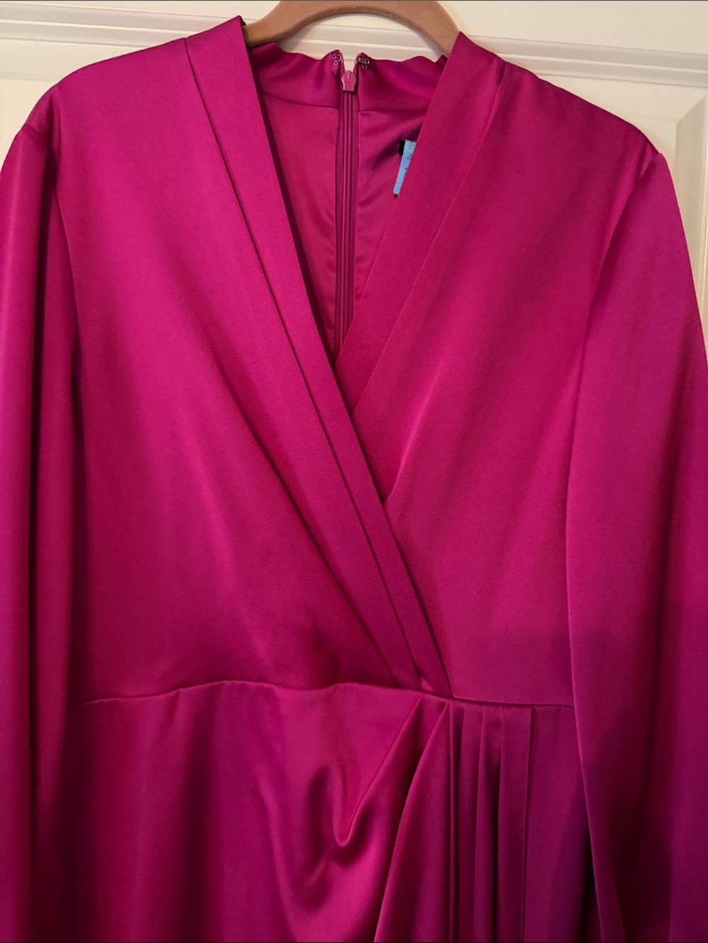 Fuchsia Alex Marie Beautiful Wrap-Style Long Sleeve Dress size 10 worn once